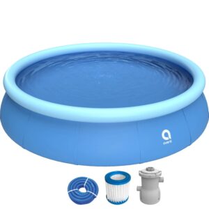 Avenli Prompt Set Pool Aufstellbar Rund Ø 420 x 84 cm Blau mit CleanPlus Filterpumpe und Bodenablassventil