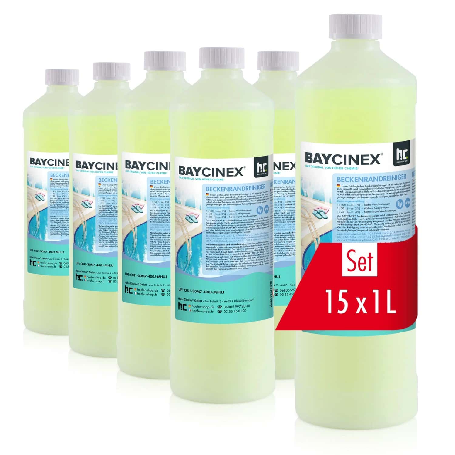 Baycinex Beckenrandreiniger 15 x 1l