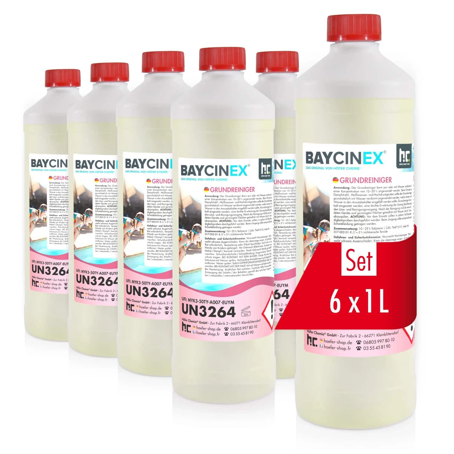 Baycinex Grundreiniger für Pools 6 x 1l