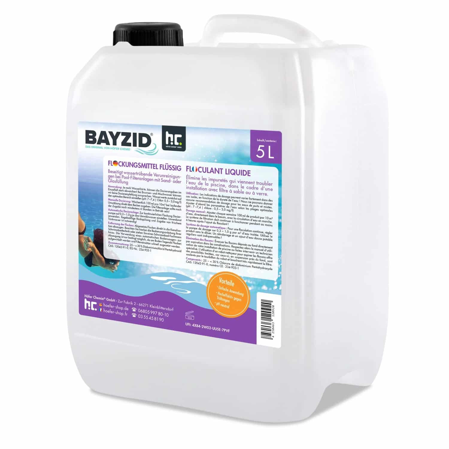 Bayzid Flockungsmittel Flüssig für Pools 5l