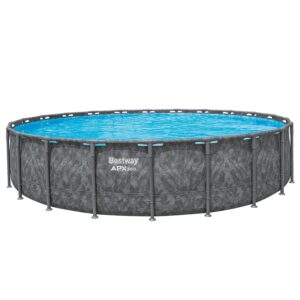Bestway APX365 Winterfester Solo Pool ohne Zubehör Ø 671 x 132 cm Marmor-Optik Dunkel Rund