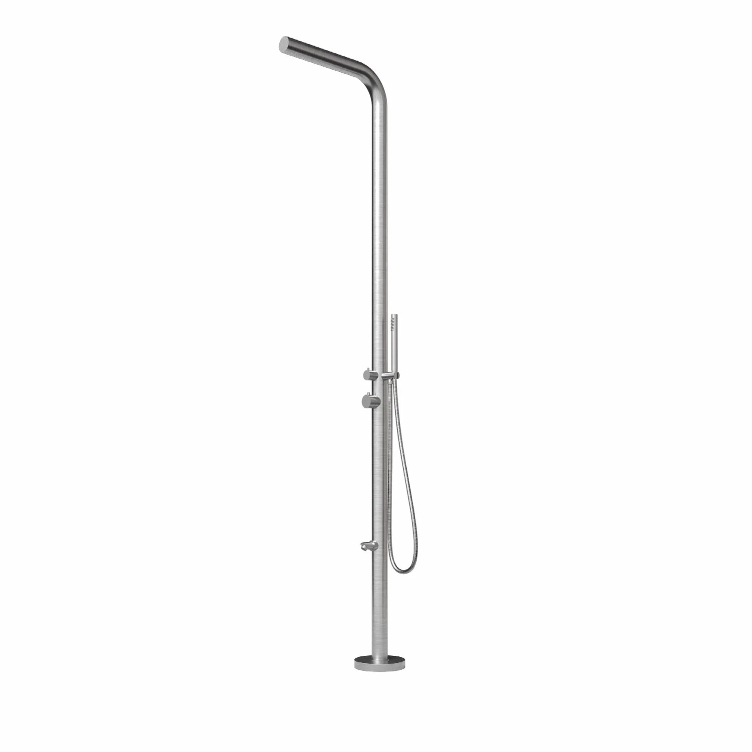 Eclipse Designer Gartendusche Außendusche Duschsäule Dusche aus Gebürstetem 316 Edelstahl Modell NALU mit Warm- & Kaltwasseranschluß für den Garten