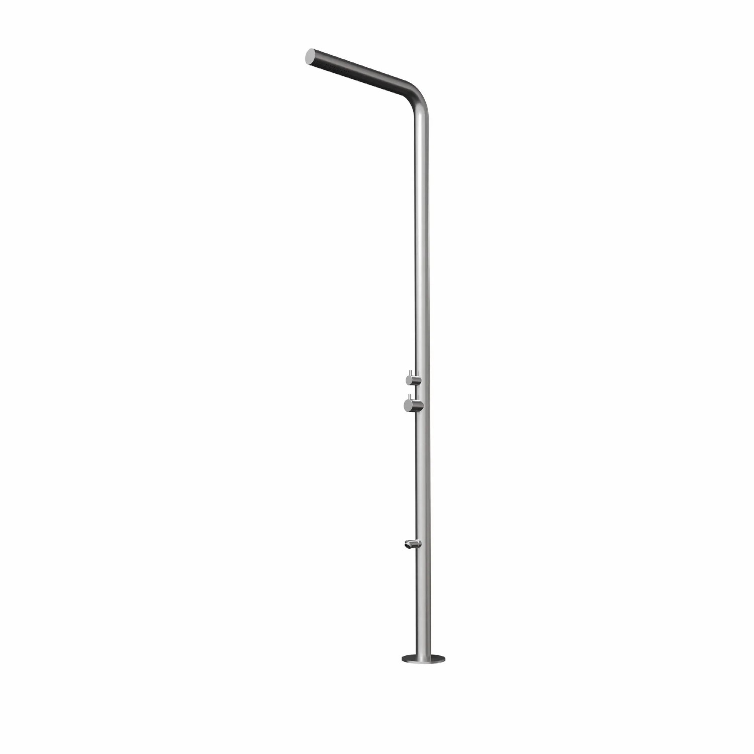 Eclipse Designer Gartendusche Außendusche Duschsäule aus Gebürstetem 316 Edelstahl Modell WAIKIKI mit Warm- & Kaltwasseranschluß für den Garten