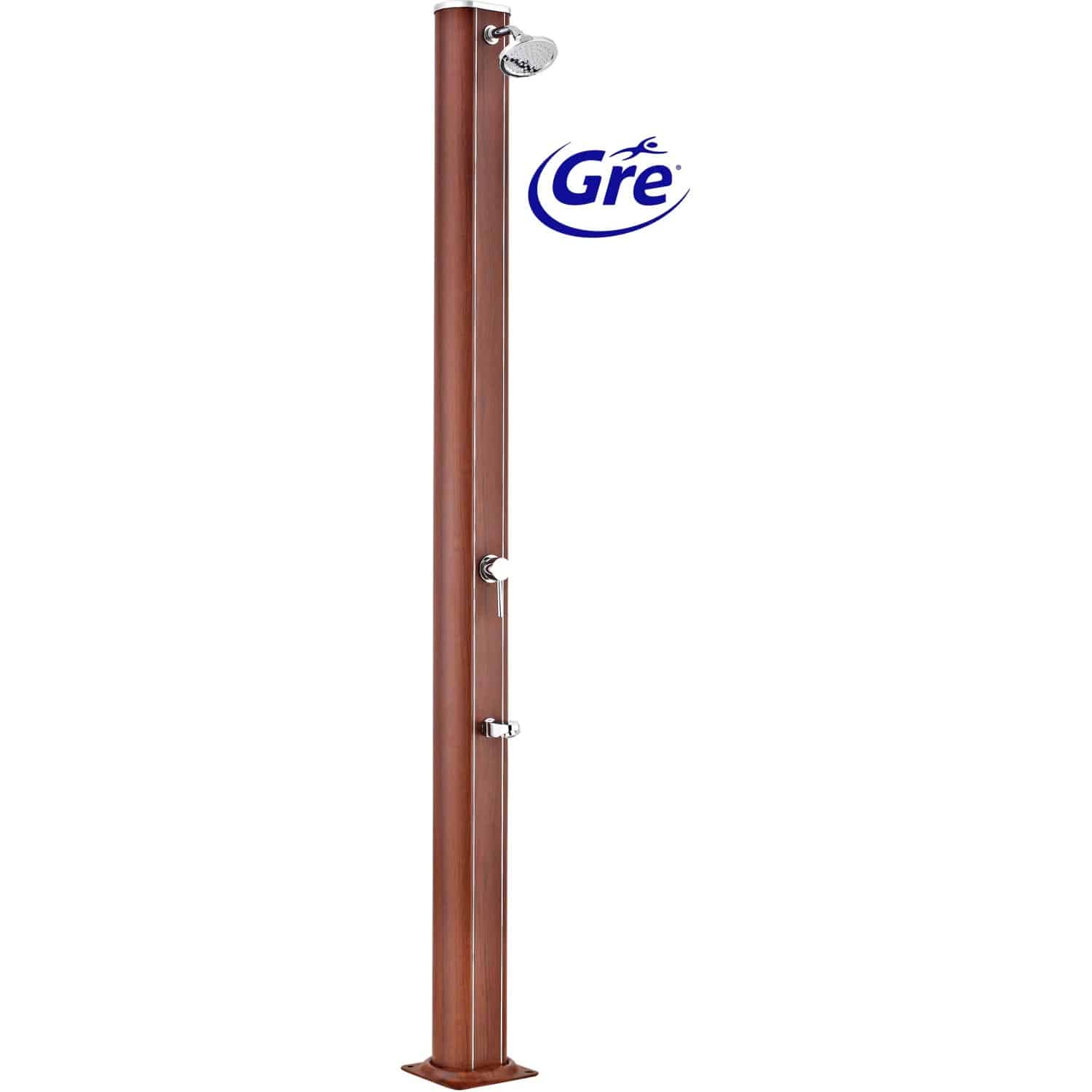 Gre Aluminium-Solardusche Holzoptik 32