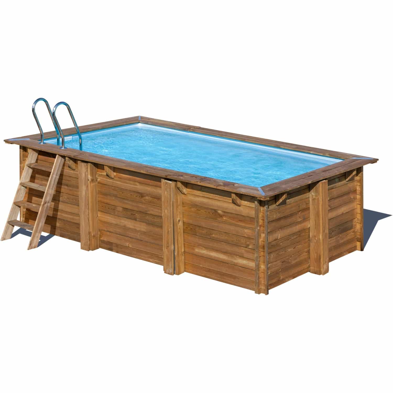 Gre Echtholzpool Marbella Rechteckig 420 x 270 x 117 cm