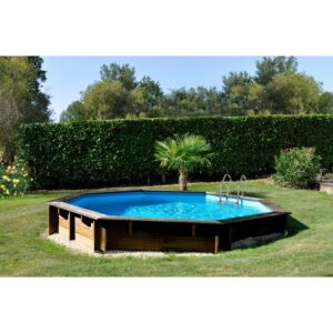 Gre Echtholzpool Vasto Achteckig Ø 428 x 136 cm