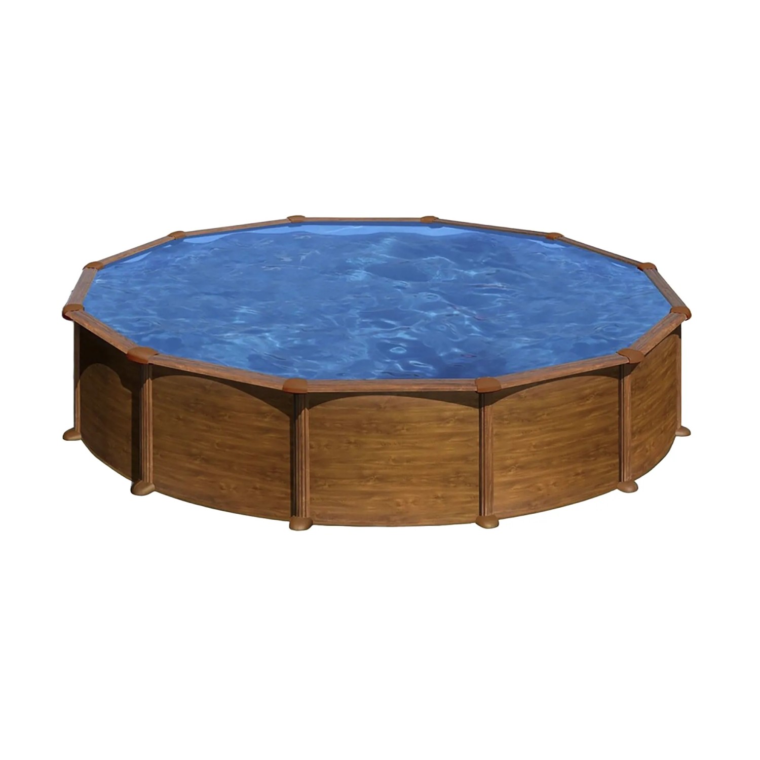 Gre Pool Mauritius Rund mit Holzoptik Ø 460 cm x 132 cm Holzfarben