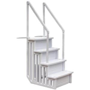 Gre Poolleiter aus Polyethylen Easy Access Tragkraft bis zu 110 kg Weiß