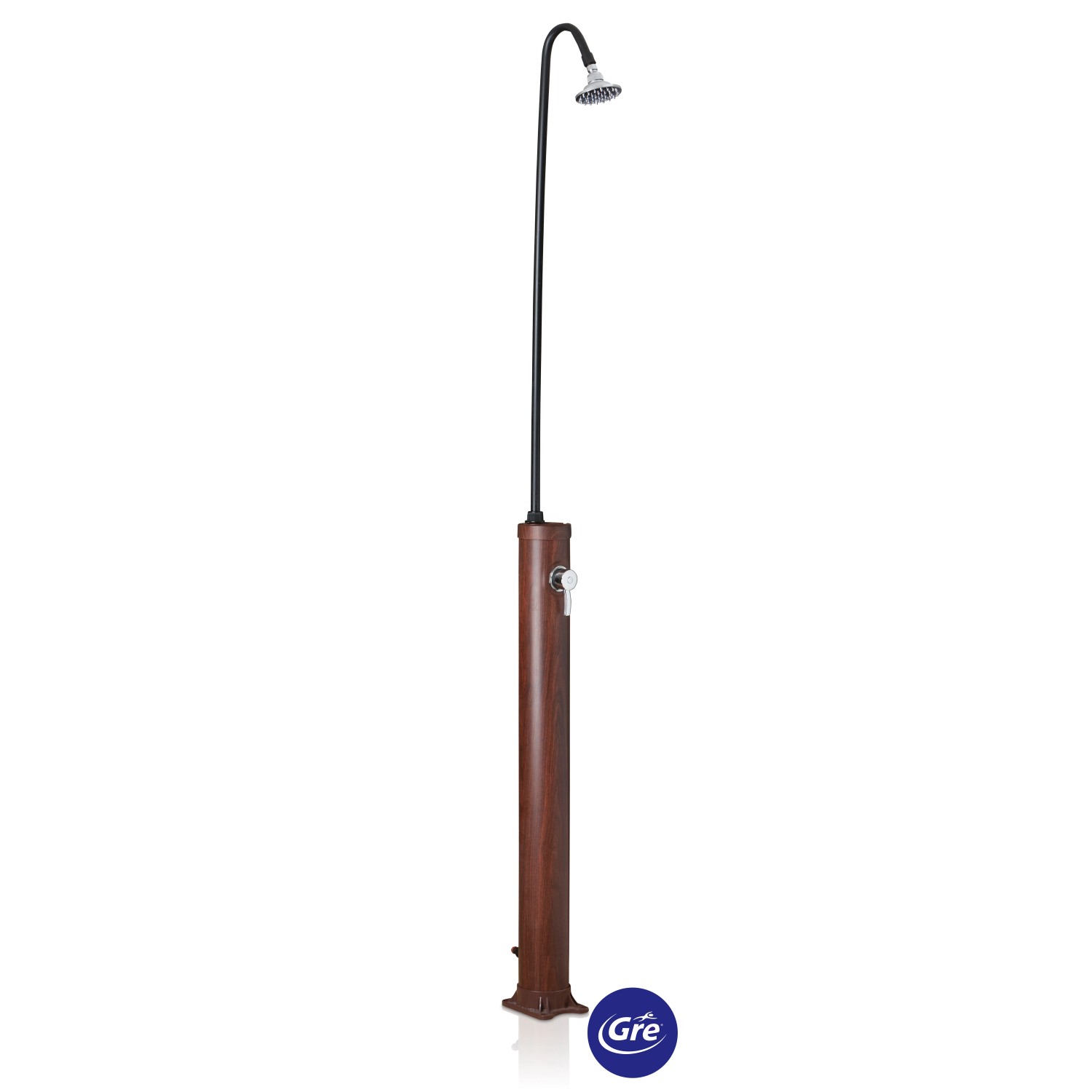 Gre Solardusche Holzoptik aus PVC 9