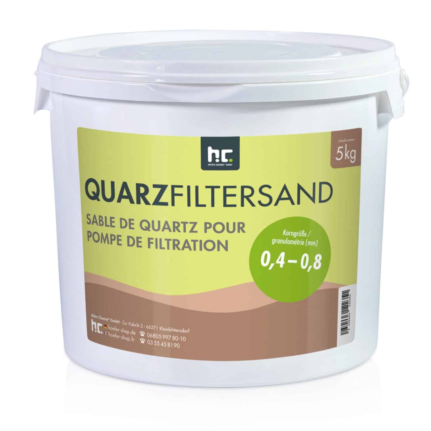 Höfer Chemie Premium Quarzsand Filtersand 0