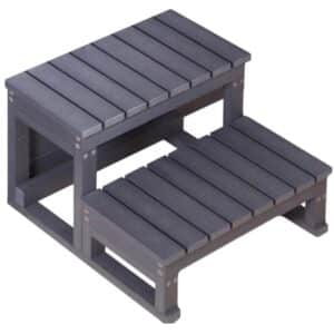 Home Deluxe Whirlpool-Treppe Beach 62 cm x 54 cm x 40 cm Anthrazit
