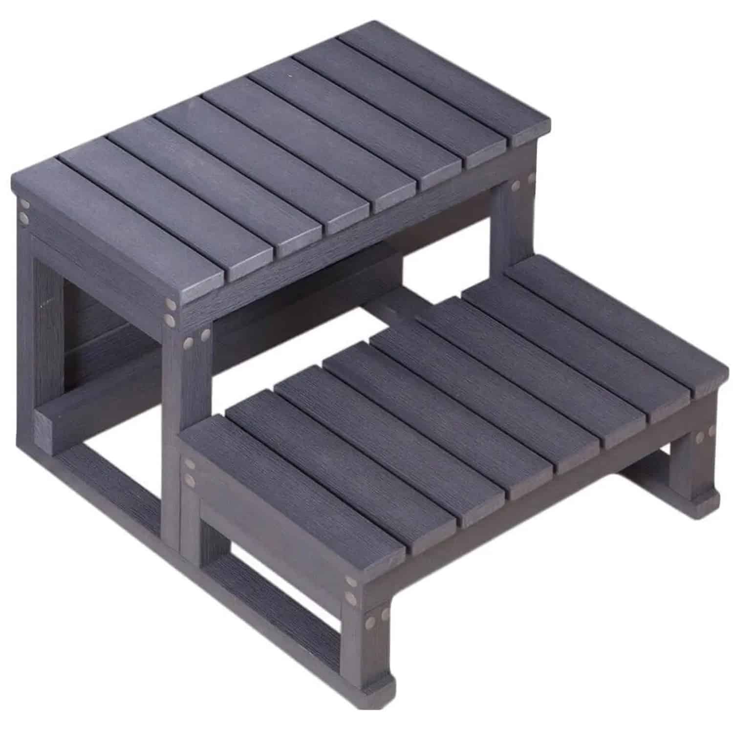 Home Deluxe Whirlpool-Treppe Beach 62 cm x 54 cm x 40 cm Anthrazit