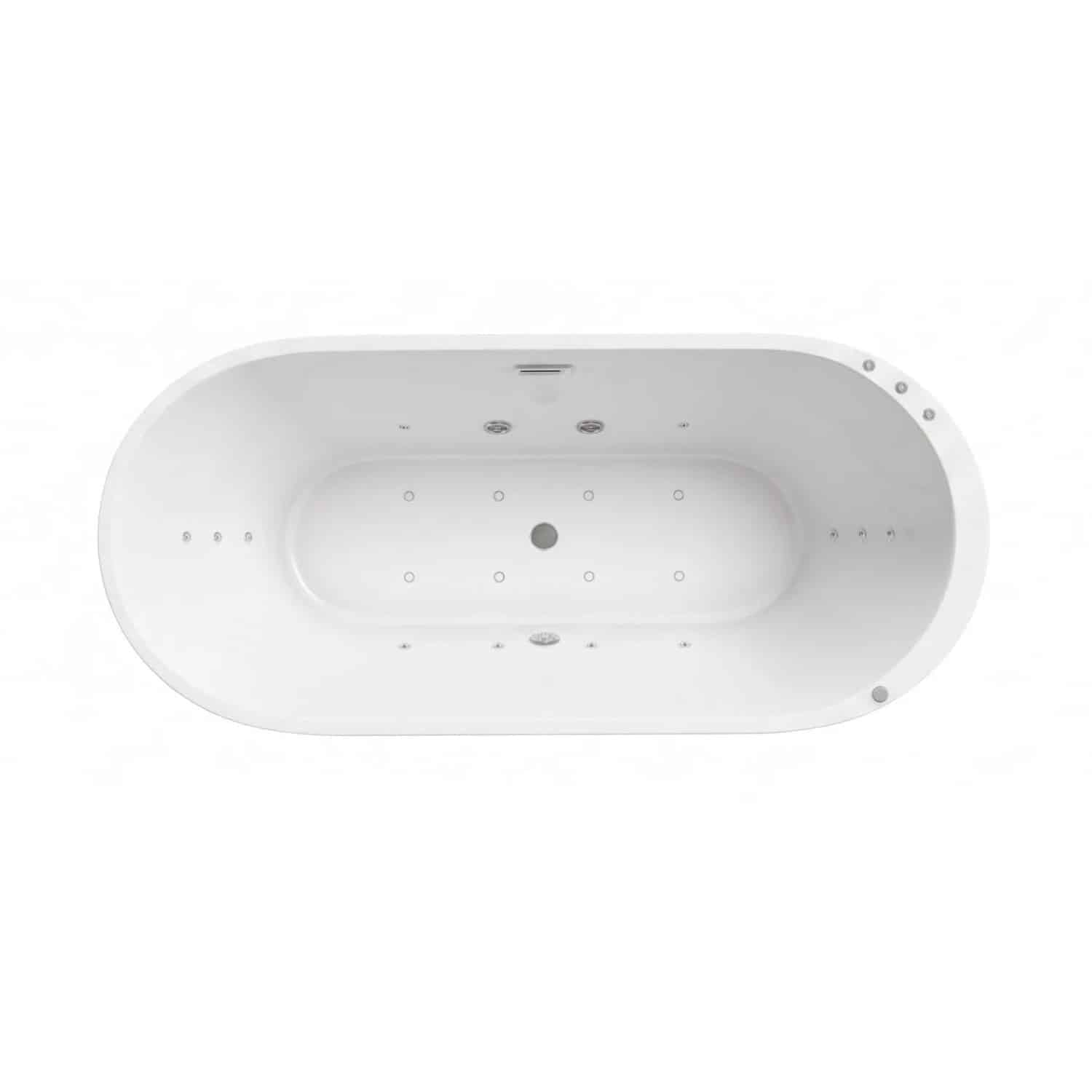Jet-Line Freistehender Indoor Whirlpool Ossanta 170 x 80 x 58 cm in Weiß mit Massagedüsen