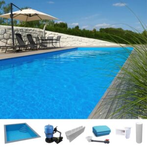 KWAD Styropor Pool Easy mit Ecktreppe Rechts 6 x 3 x 1