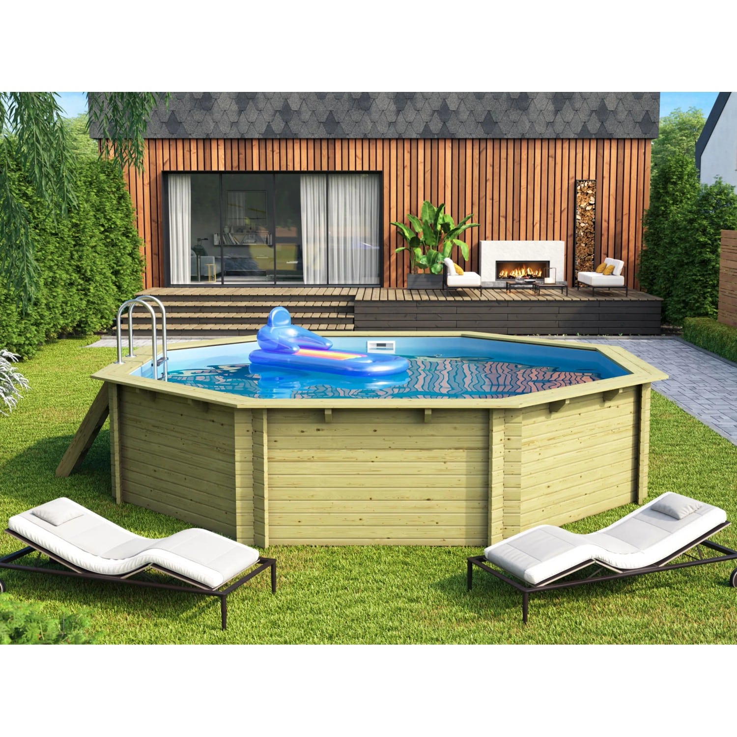 Karibu Pool 3 Set A inkl. Filteranlage Skimmer