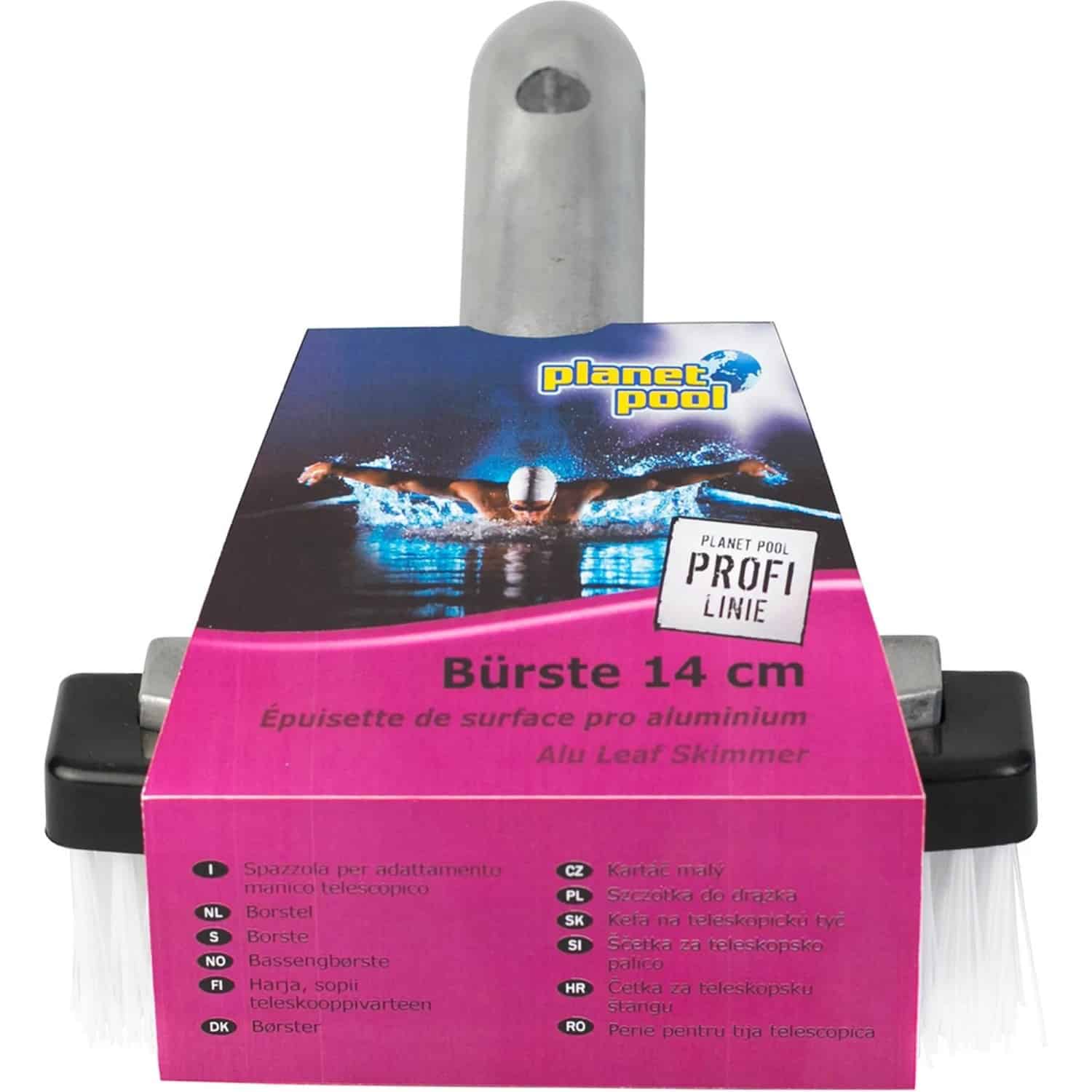 Planet Pool Profi Bodenbürste 14 cm Silber Schwarz