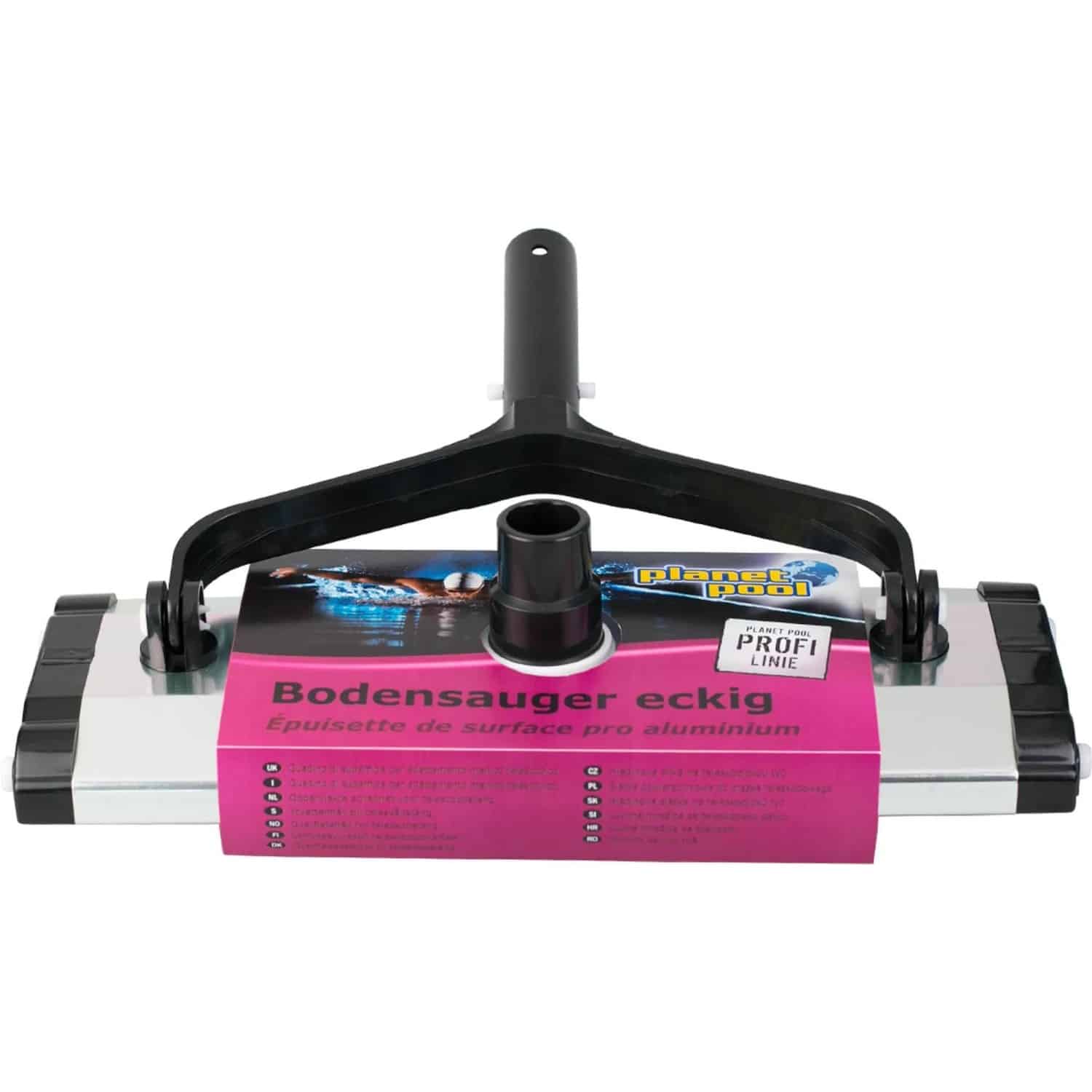 Planet Pool Profi Bodensauger Rechteckig Silber Schwarz