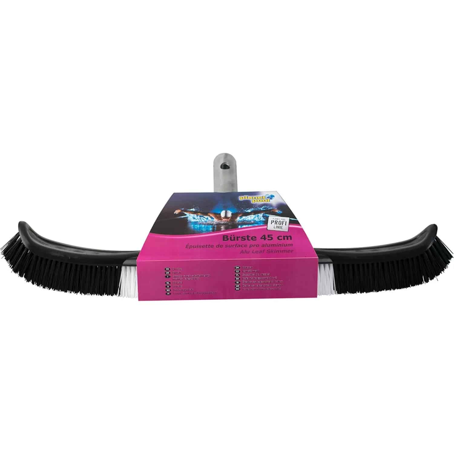 Planet Pool Profi Bürste 45cm Silber Schwarz