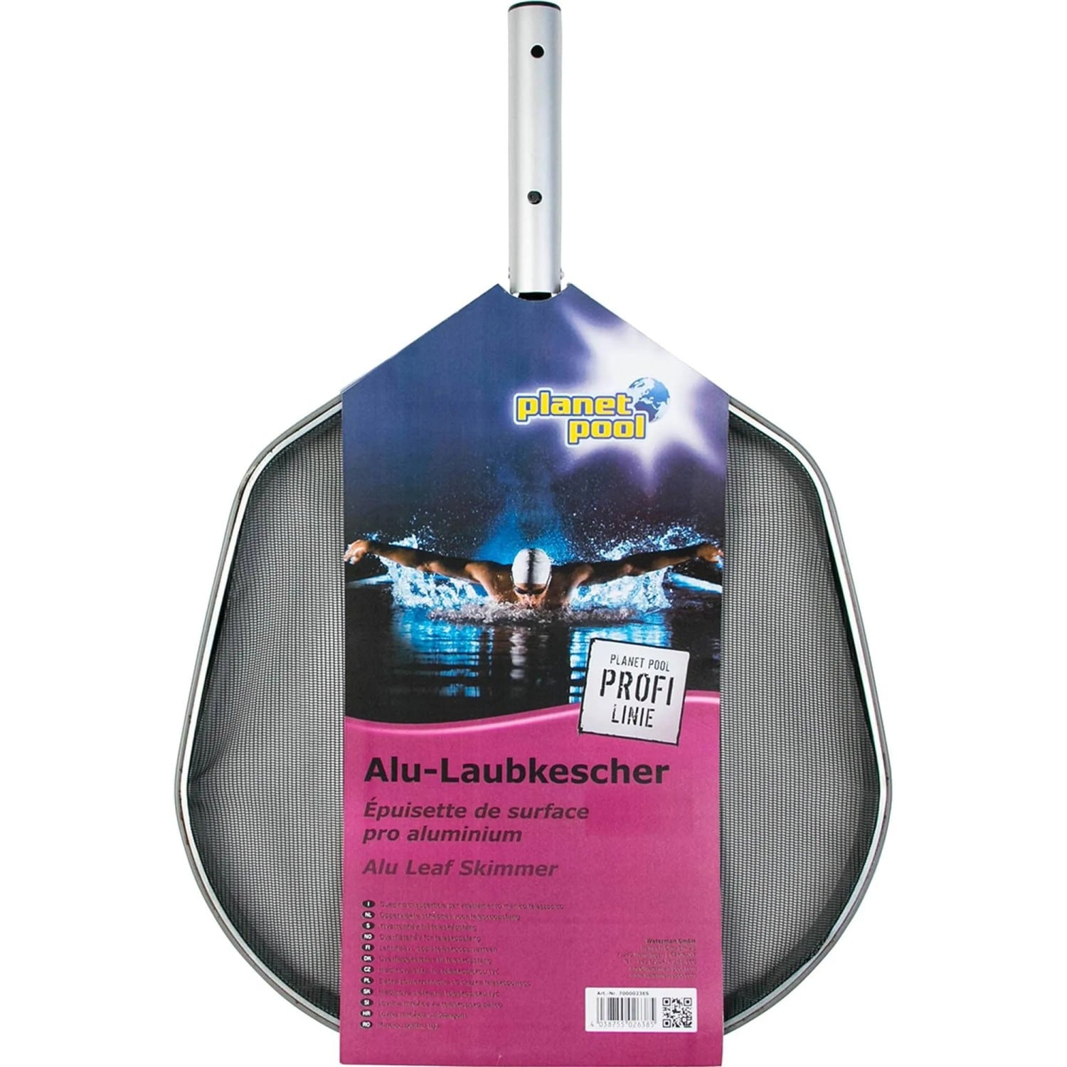 Planet Pool Profi Oberflächenkescher Silber Schwarz