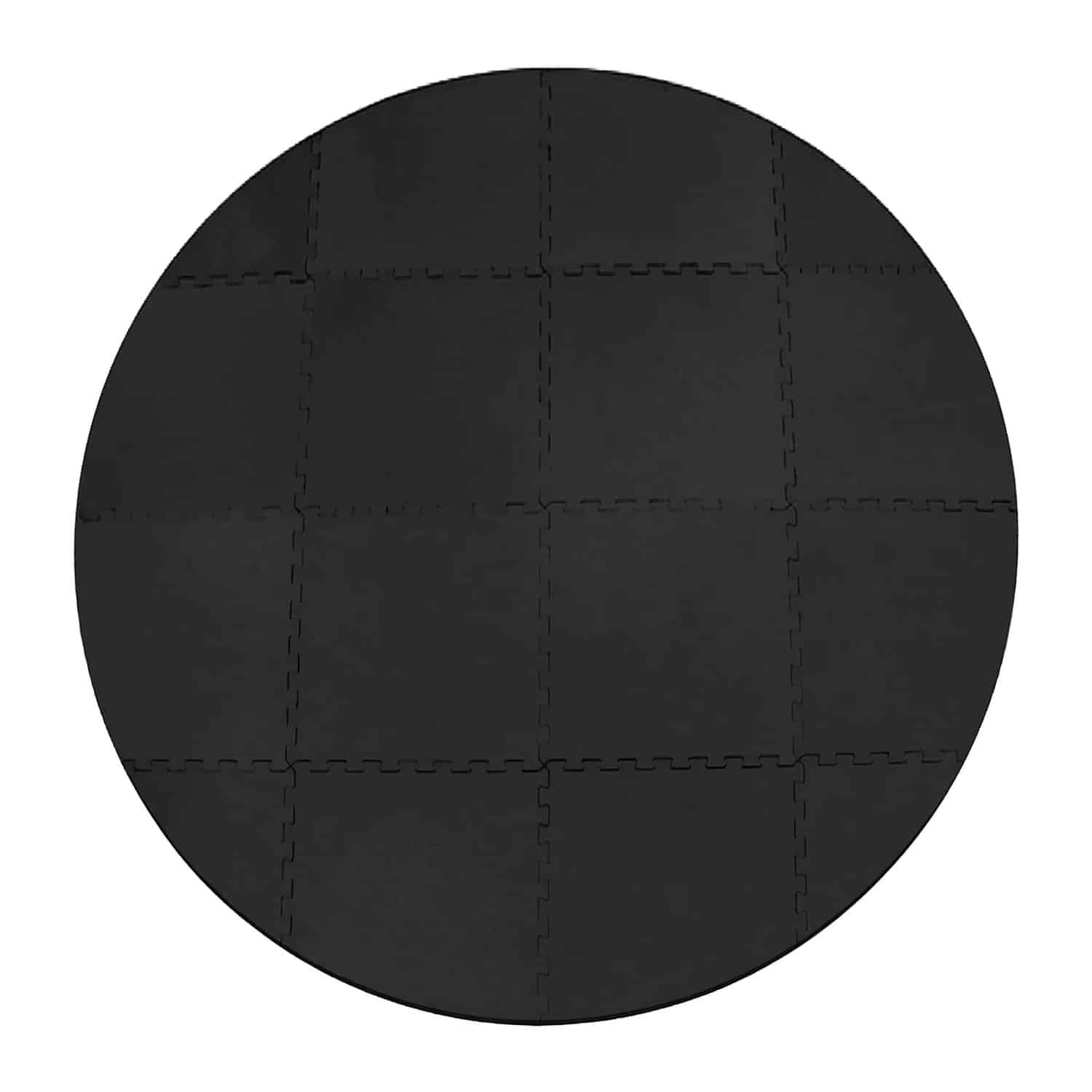 Relaxdays Poolunterlage EVA-Schaumstoff Schwarz Rutschhemmend Isolierend ø 200 cm