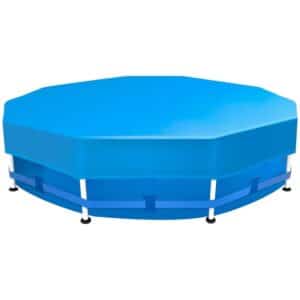 Sekey Poolabdeckung Rund Blau 305cm Pool Abdeckplane Blau