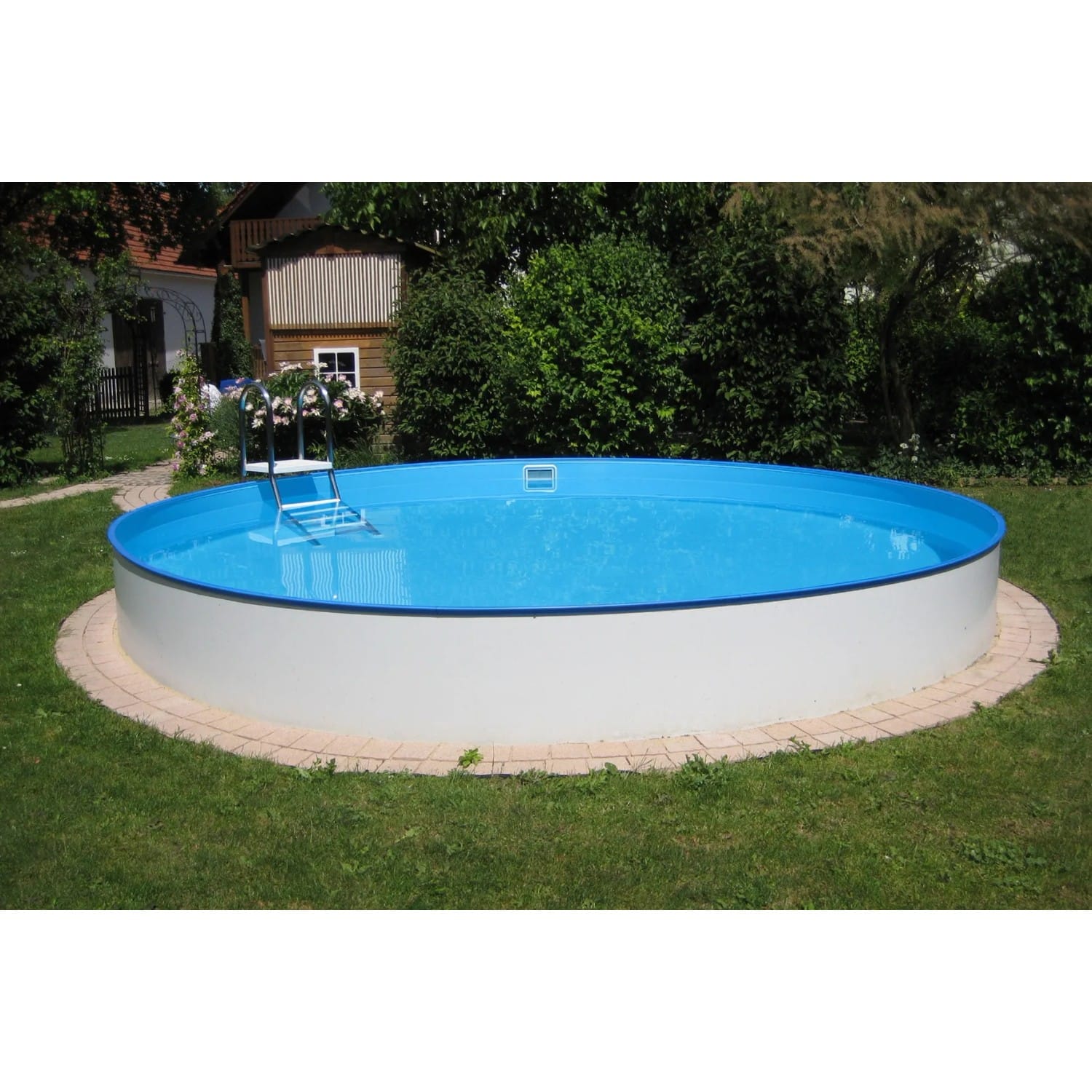 Summer Fun Stahlwand Pool-Set BALTIMORE Halbhoch-Einbaubecken Ø 420 x 150 cm