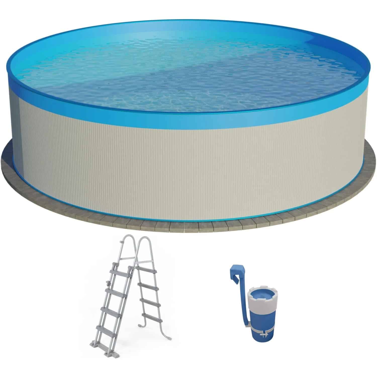 Summer Fun Stahlwandpool Set 3 teilig Rund Athen 300x90 cm Stahl 0