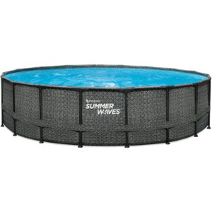 Summer Waves Rundpool 549 cm x 132 cm Rattangrau