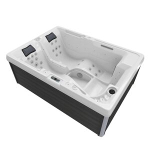 Tronitechnik Outdoor Whirlpool Spa Elba Aussen Weiss 210Cm X 150Cm Mit Heizung Hydromassage Bluetooth Inkl Treppe