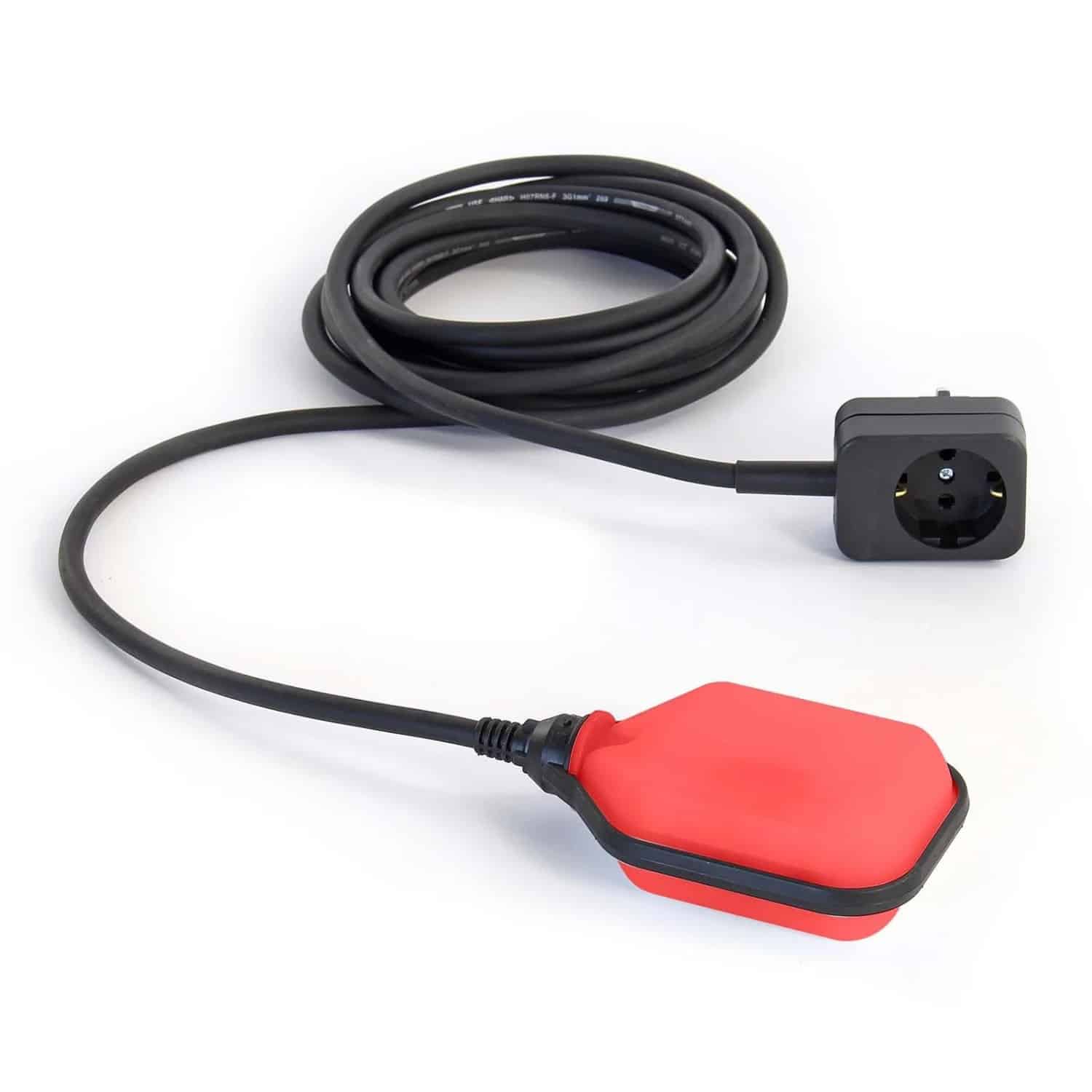 Xpotool Schwimmerschalter Teiche 5M Kabel Leerpumpschutz Schwarz-Rot