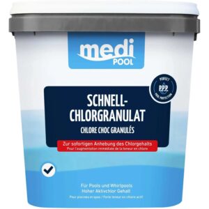 mediPOOL Schnell Chlor Granulat 5 kg Pool Wasserdesinfektion schnelllöslich