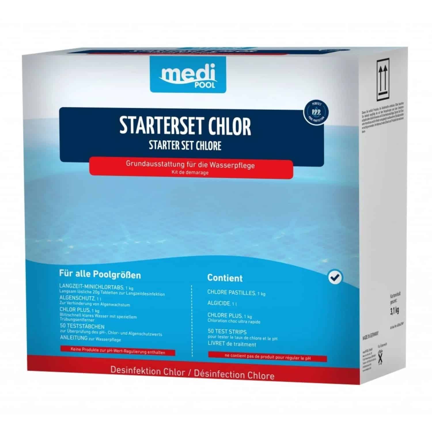 mediPOOL mediPool Starter Set Chlor mit Chlor PLUS 3