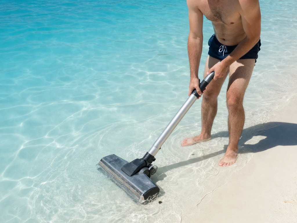 Sand im Pool entfernen