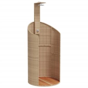 vidaXL Gartendusche Beige 100x100x241