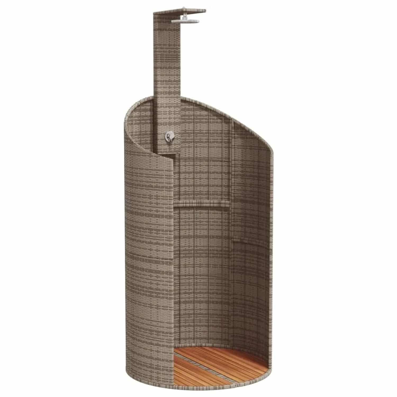 vidaXL Gartendusche Grau 100x100x241