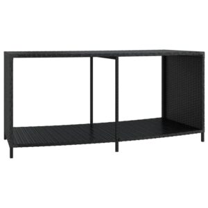 vidaXL Outdoor-Regale 2 Stk Schwarz Poly Rattan 362264