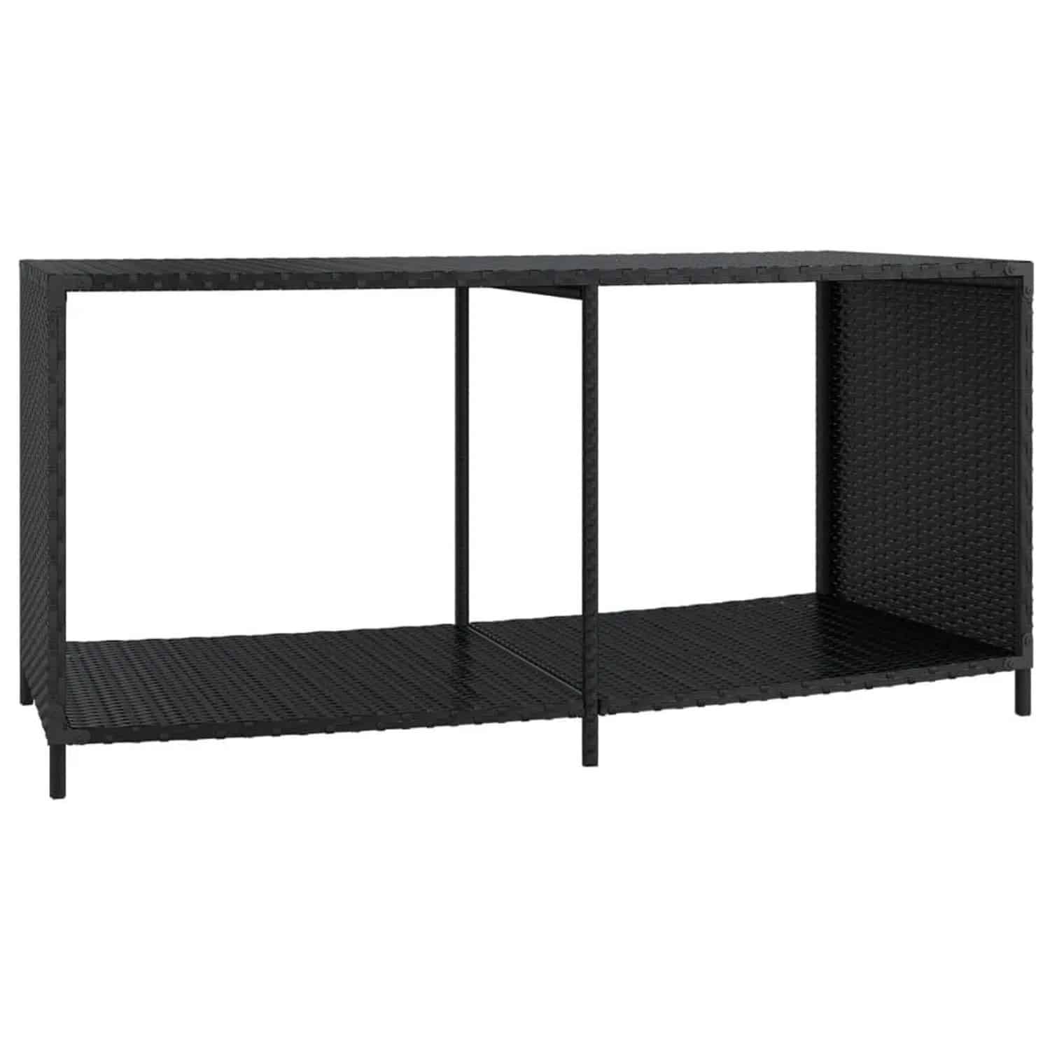 vidaXL Outdoor-Regale 2 Stk Schwarz Poly Rattan 362264