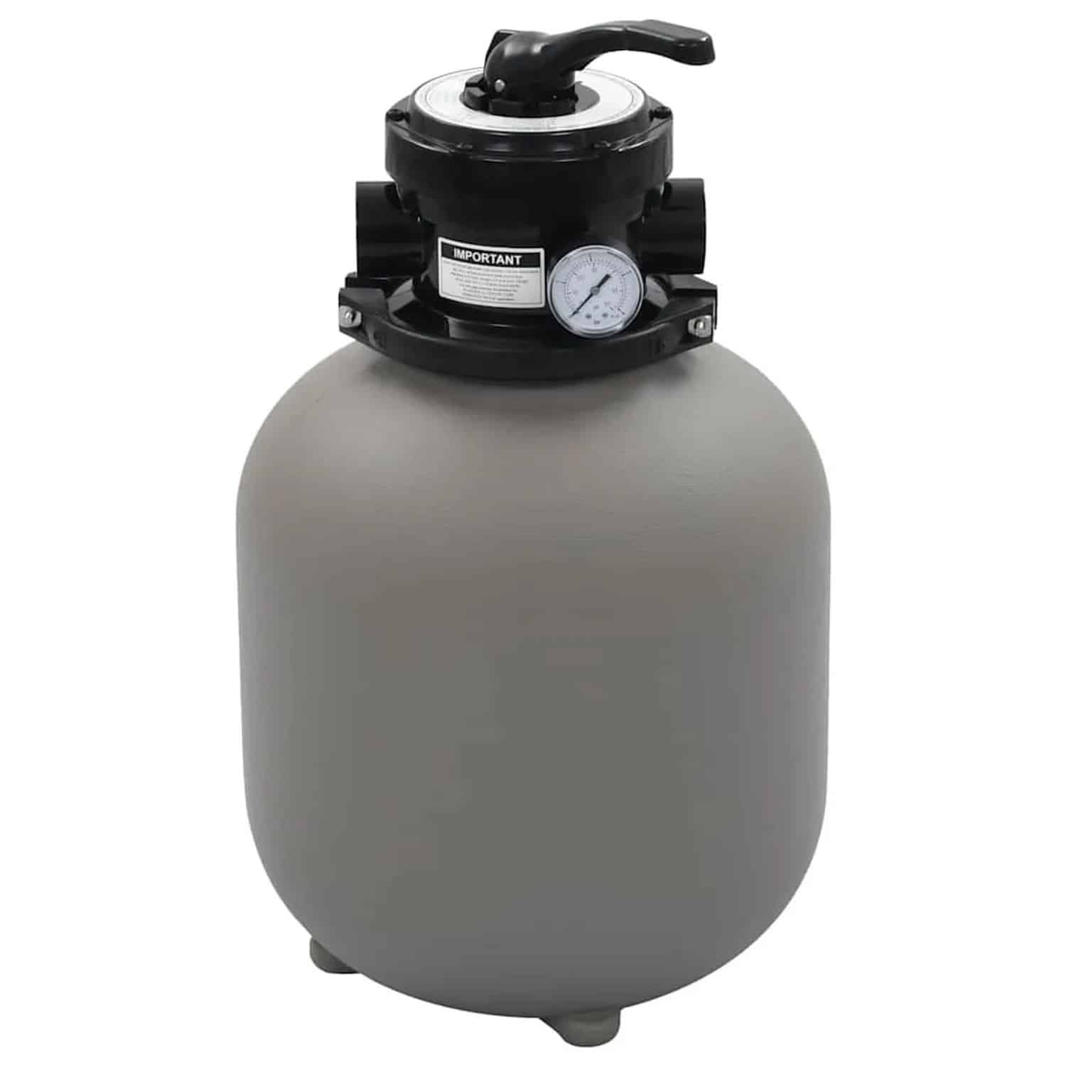 vidaXL Pool-Sandfilter mit 4-Wege-Ventil Grau 350 mm 91725