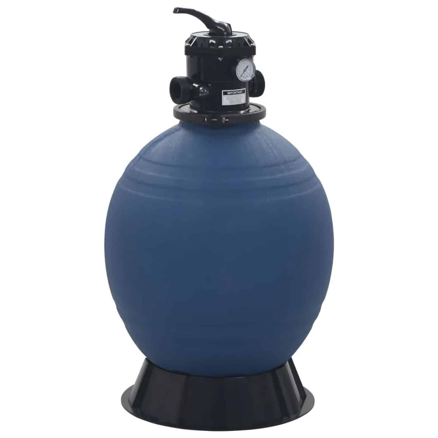 vidaXL Pool-Sandfilter mit 6-Wege-Ventil Filterkessel Blau 560 mm 91727