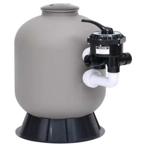 vidaXL Pool-Sandfilter mit seitlich montiertem 6-Wege-Ventil Grau 313990