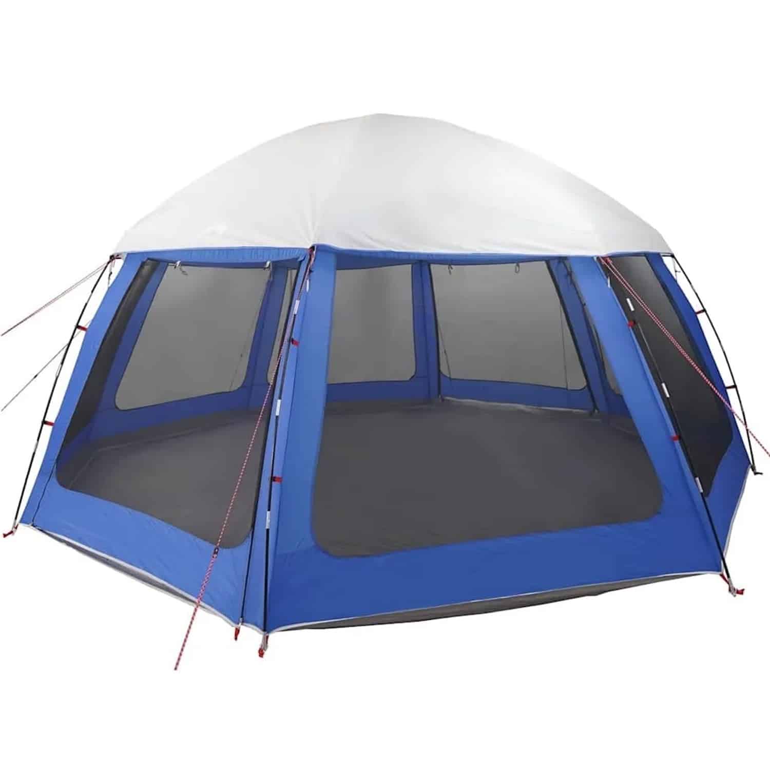 vidaXL Poolzelt mit Abnehmbarem Überzelt Netzwänden Azurblau 510x510cm 4100634