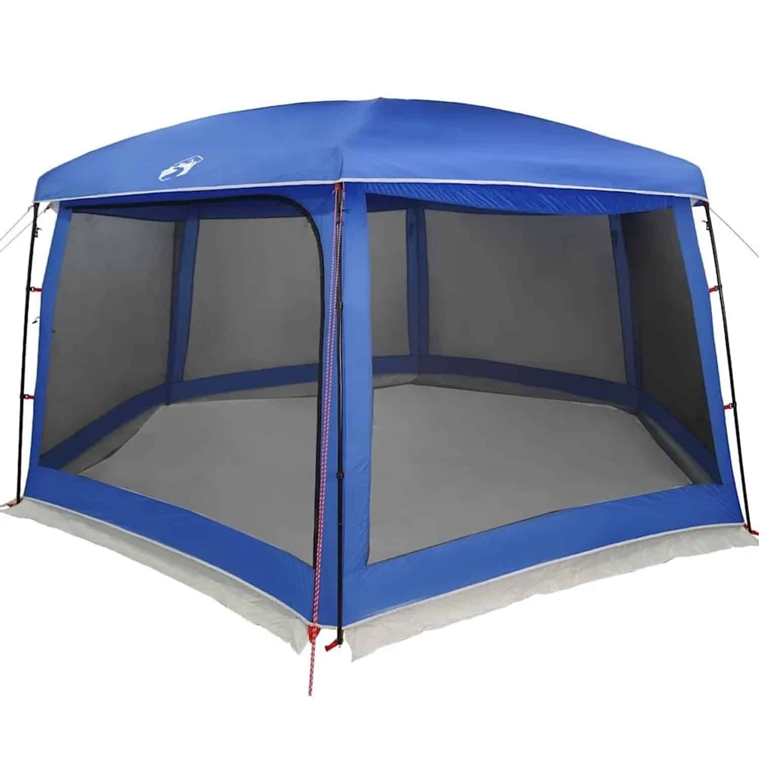 vidaXL Poolzelt mit Abnehmbarem Überzelt Netzwänden Azurblau 670x590cm 4100631