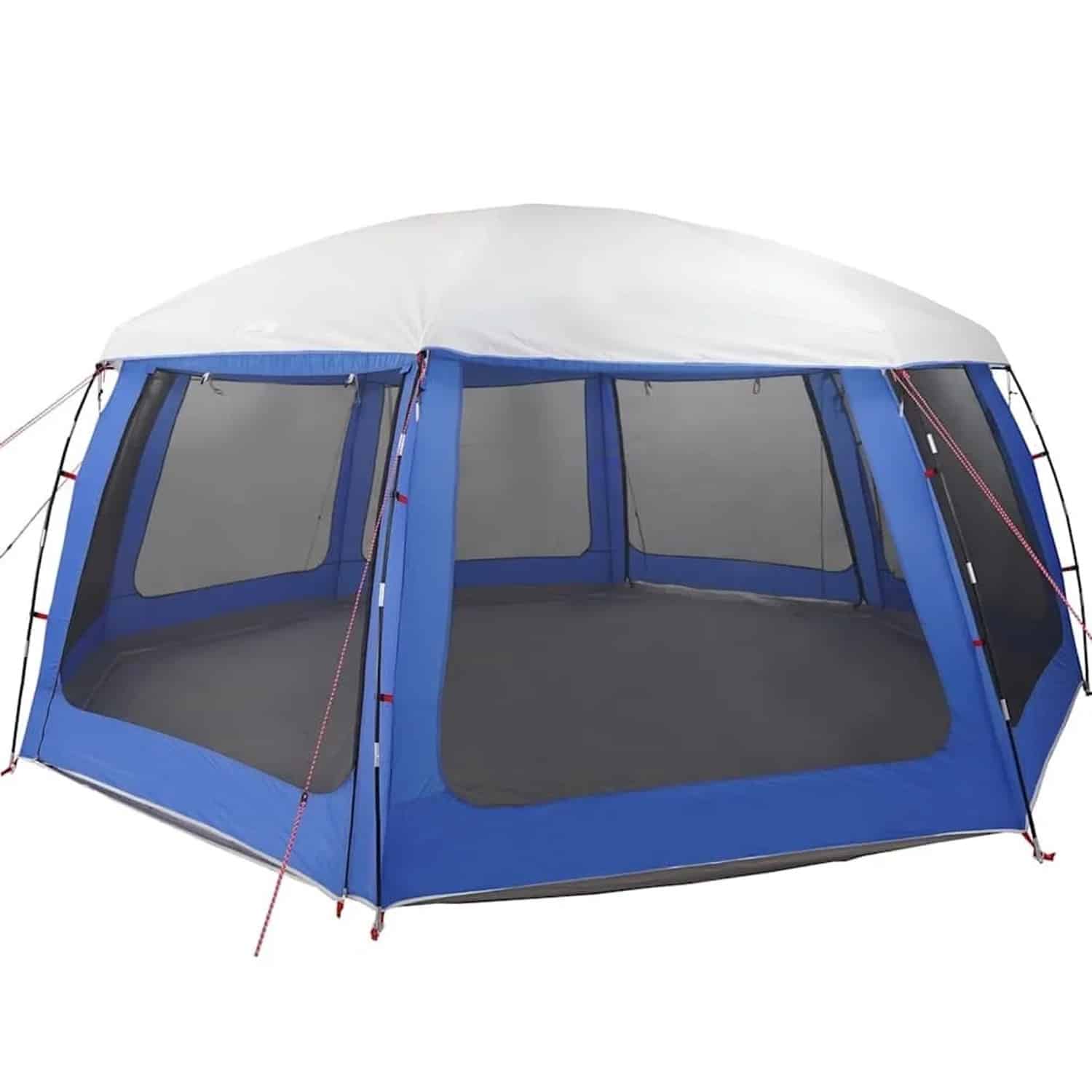 vidaXL Poolzelt mit Abnehmbarem Überzelt Netzwänden Azurblau 690x690cm 4100640