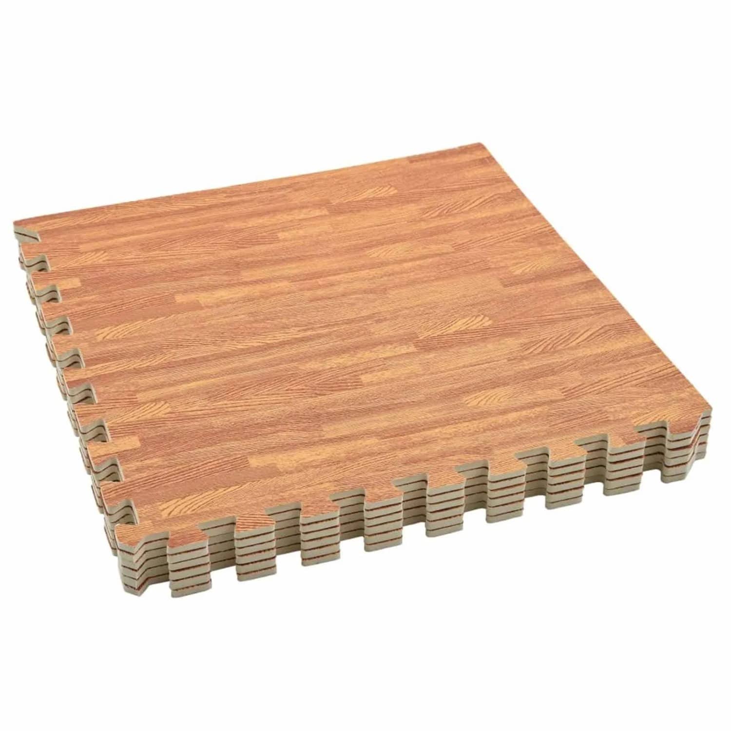 vidaXL Puzzle-Übungsmatten 12 Stk Braun 4