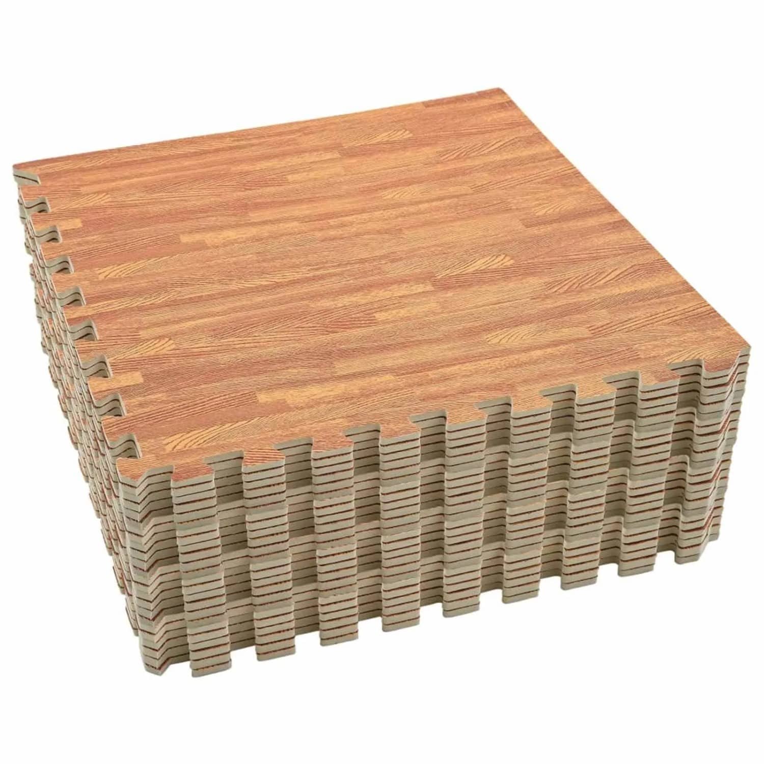 vidaXL Puzzle-Übungsmatten 24 Stk Braun 8